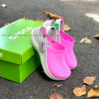 Dép sục cross literide 360 trẻ em màu hồng chất liệu nhựa cao cấp đi mưa Bảo Vệ Ngón Chân, Dép Cross cho bé trai bé gái