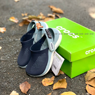 Dép sục cross literide 360 trẻ em xanh than chất liệu nhựa cao cấp đi mưa Bảo Vệ Ngón Chân,Dép Cross cho bé trai bé gái