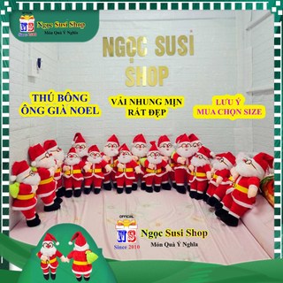 GẤU BÔNG HÌNH ÔNG GIÀ NOEL LÔNG NHUNG MỊN CAO CẤP [ MẪU MỚI]
