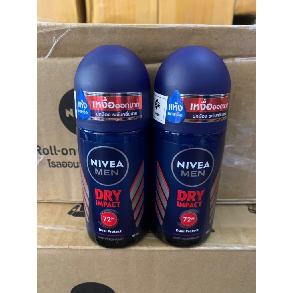 COMBO 2 CHAI LĂN KHỬ MÙI NIVEA MEN KHÔ THOÁNG DRY IMPACT 50ML
