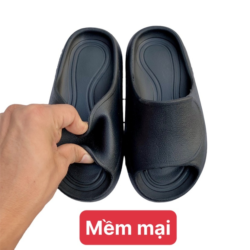 Dép bánh mì nâng đế 3cm dép quai ngang nữ đúc bền kiểu dáng unisex ulzzang chất liệu eva đi mưa