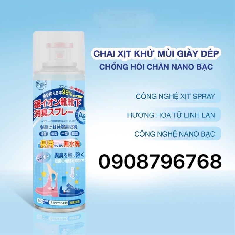 Chai Xịt khử mùi hôi giày - hôi chân