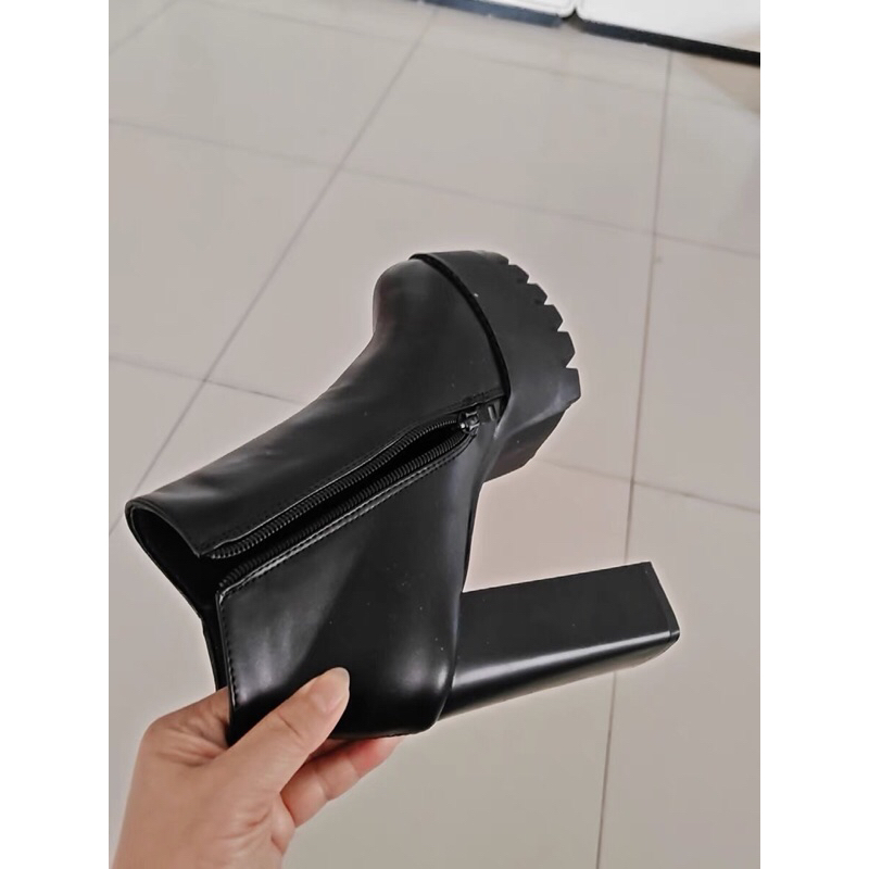 GIÀY COMBAT BOOT 10CM KHÓA KÉO