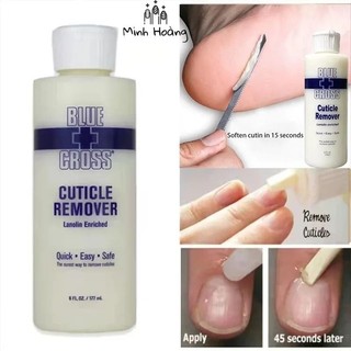 Nước mềm da nail Blue Cross - không cần ngâm nước tiết kiệm thời gian (177ml)
