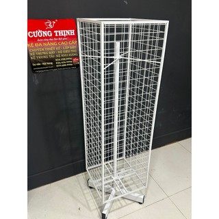 Ụ xoay,Trụ xoay Trang Trí, Khung lưới xoay Vuông tặng 20 móc treo 15cm