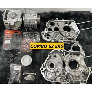 Full bộ 62 cho ex5 hp dream wave110 xrm110 class1 supra110 cub sym aveta | cylinder head 62mm | block set