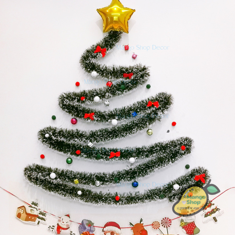 Dây Kim Tuyến Trang Trí Cây Thông Noel