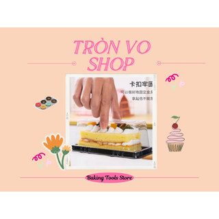 hộp nhựa chữ nhật đế đen nắp trong PET B032 [set/50c]