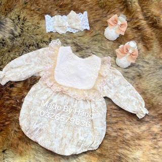 Body xô thỏ cl,body thu đông dài tay made by hằng cho bé gái từ 3-10kg