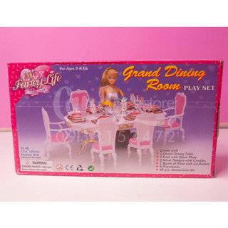  Bộ bàn ăn lớn 6 ghế nhà bếp My fancy Life - Nội thất đồ chơi dành cho búp bê Barbie - Grand Dining Room 