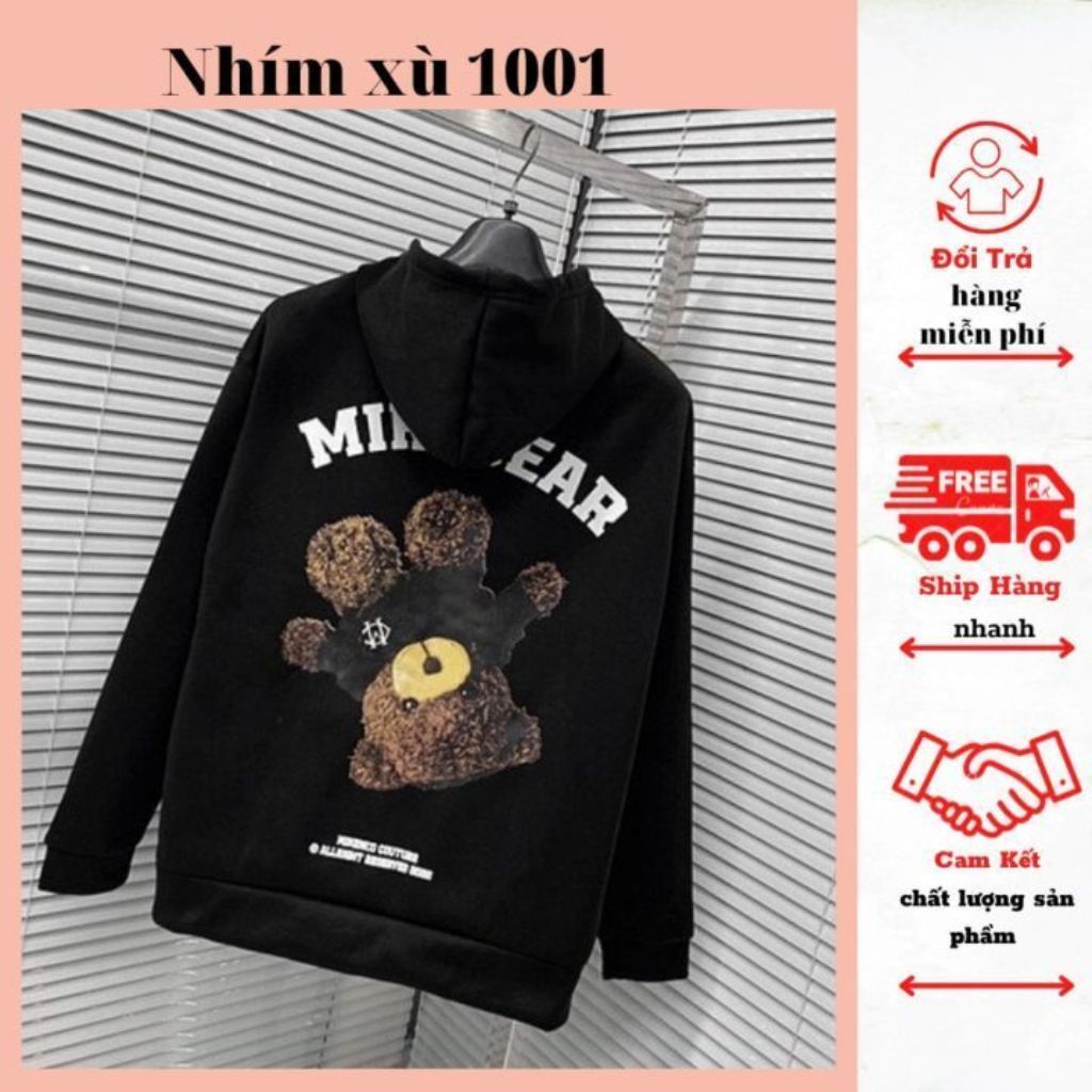 Áo Hoodie Zip 1990live, Áo Khoác Hoodie Form Rộng Có Mũ 2 lớp Chất Nỉ Bông dày dặn