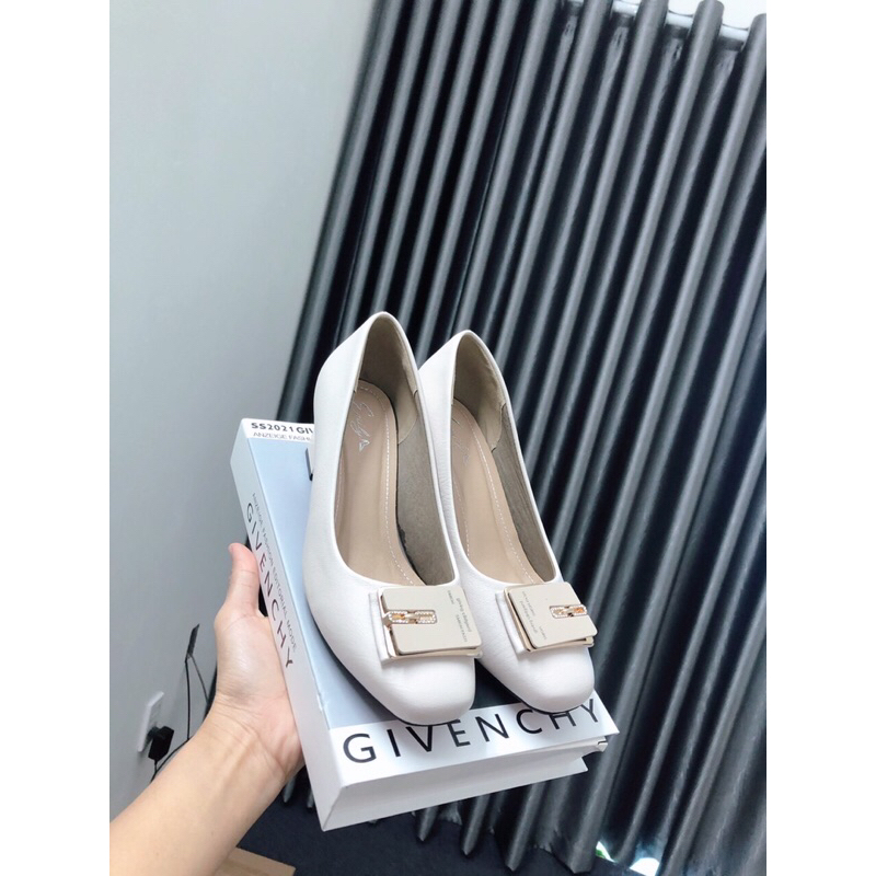 Giày cao gót 5 phân gót vuông kiểu dáng công sở da mềm đẹp Form rộng nên đi lùi size