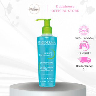 Sữa rửa mặt Bio.der.ma Sebium Gel Moussant cho da dầu, da mụn và da hỗn hợp 200ml Duduhouse