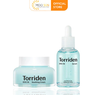 Combo Serum và Kem dưỡng DIVE IN TORRIDEN chứa axit hyaluronic giúp giữ ẩm sáng bóng da/ giữ ẩm sâu bên trong