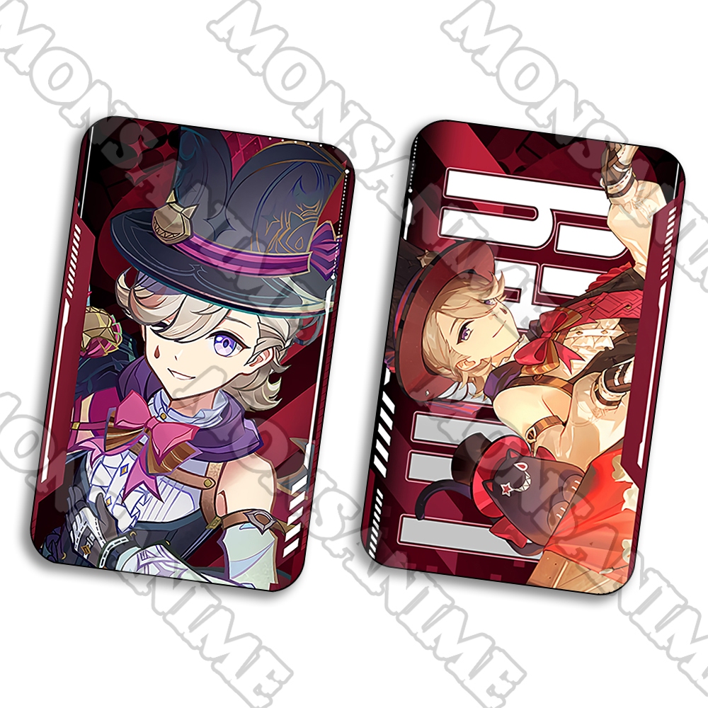 Ảnh thẻ in hình game GENSHIN IMPACT ver CHỮ card bo góc viền 5*8cm anime chibi xinh xắn sưu tầm