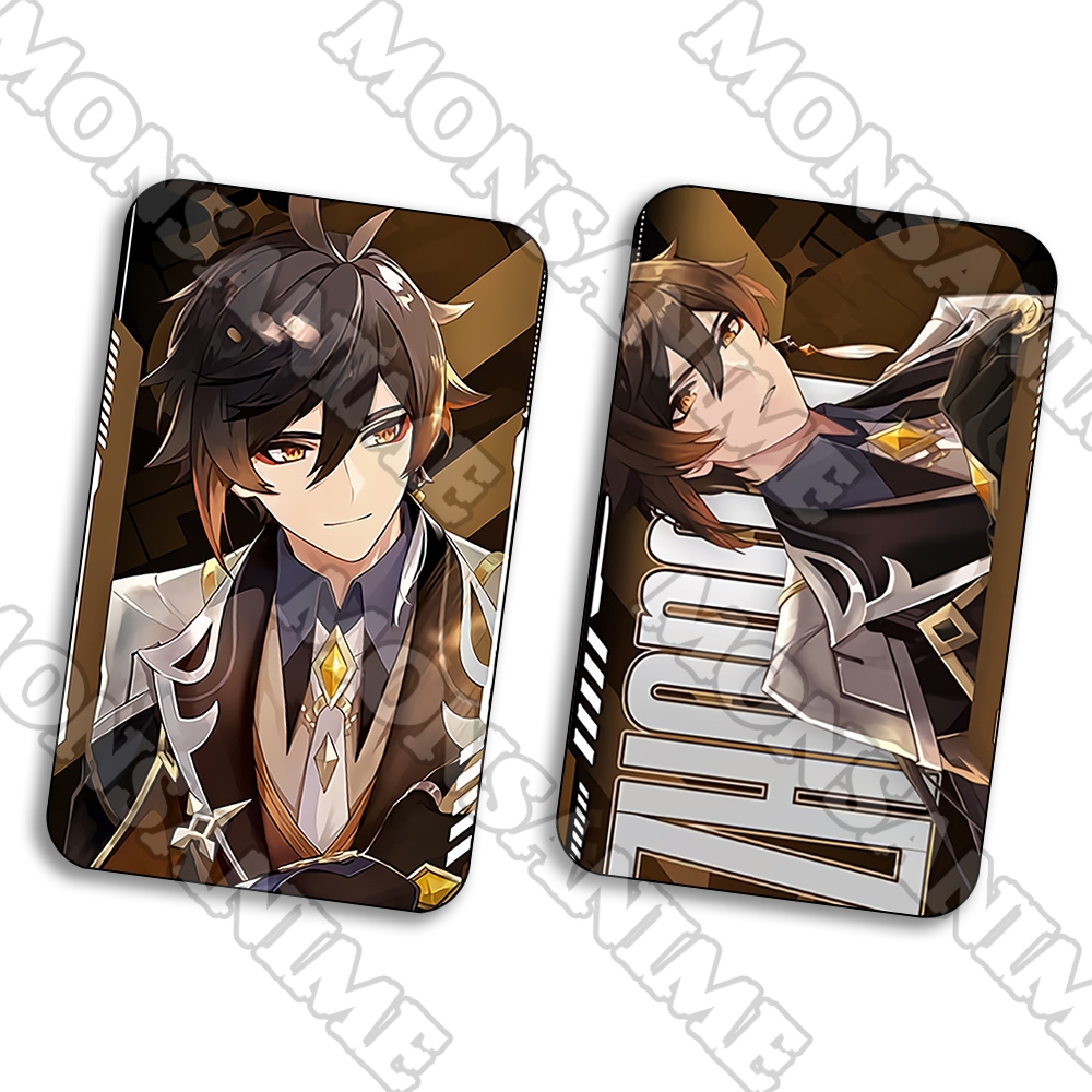Ảnh thẻ in hình game GENSHIN IMPACT ver CHỮ card bo góc viền 5*8cm anime chibi xinh xắn sưu tầm