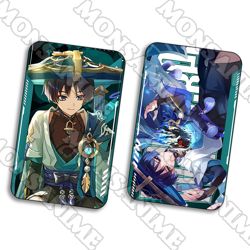 Ảnh thẻ in hình game GENSHIN IMPACT ver CHỮ card bo góc viền 5*8cm anime chibi xinh xắn sưu tầm