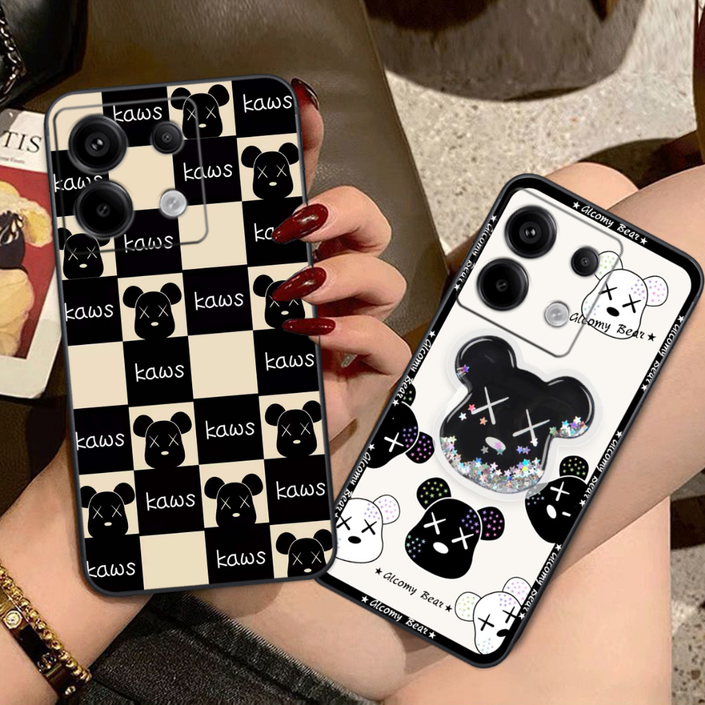 Ốp lưng Xiaomi Redmi Note 13 / Redmi Note 13 Pro 5G trái tim họa tiết caro, mikey họa tiết beabrick kaws cute