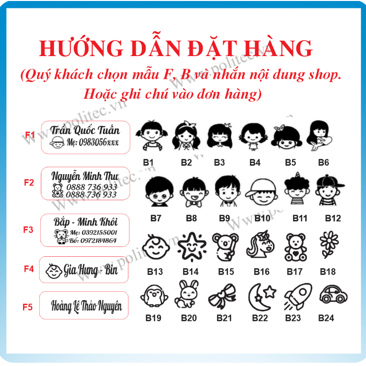 Con Dấu In Tên Bé Lên Quần Áo, Mũ, Tất, Vớ