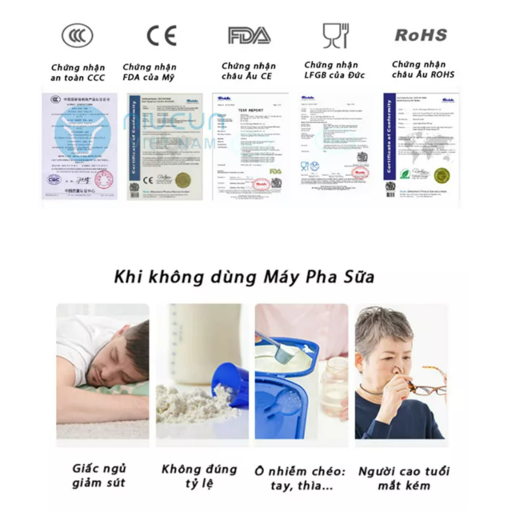 Phụ kiện máy pha sữa Niucun - Hàng Chính Hãng