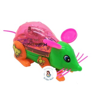 Đồ chơi chuột đèn bằng nhựa chạy bằng dây cót