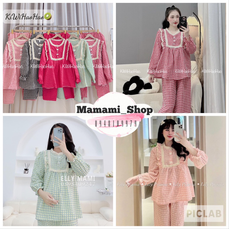 Bộ Pijama Bầu Bộ Đồ Bầu Và Sau Sinh Chất Xốp Nhẹ Mát