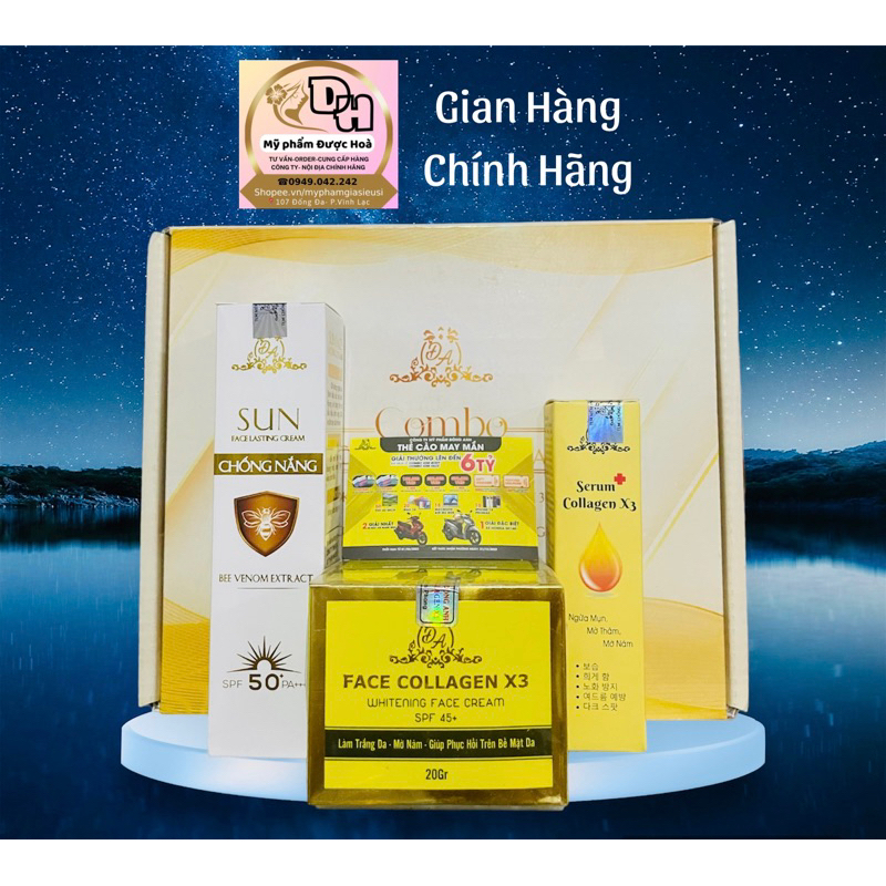 💥Bộ 3 dưỡng da mặt Nguyễn Huỳnh Như- Collagen X3 Đông Anh