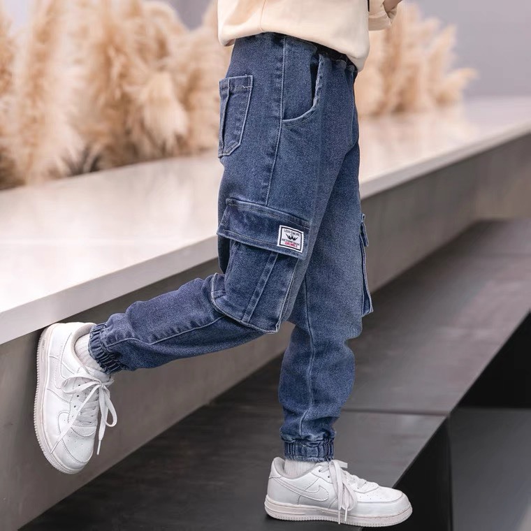 QUẦN JEAN TÚI HỘP cá tính cho bé size đại từ 18kg - 55kg