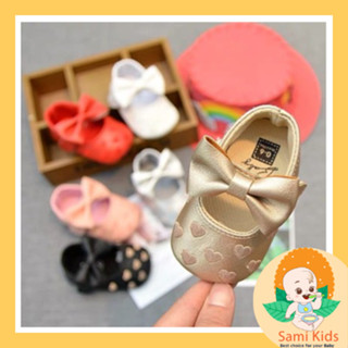 Giày tập đi cho bé trai bé gái sơ sinh, giày búp bê vải da cho trẻ 1 tuổi SAMI KIDS