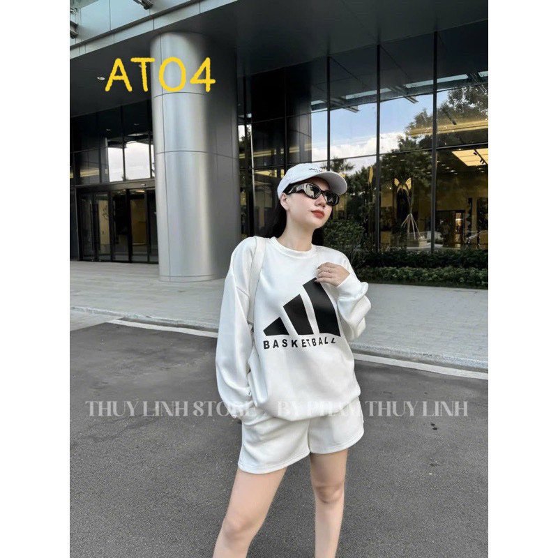 Áo nỉ cổ tròn các mẫu unisex nam nữ tay chuông dày dặn THA955
