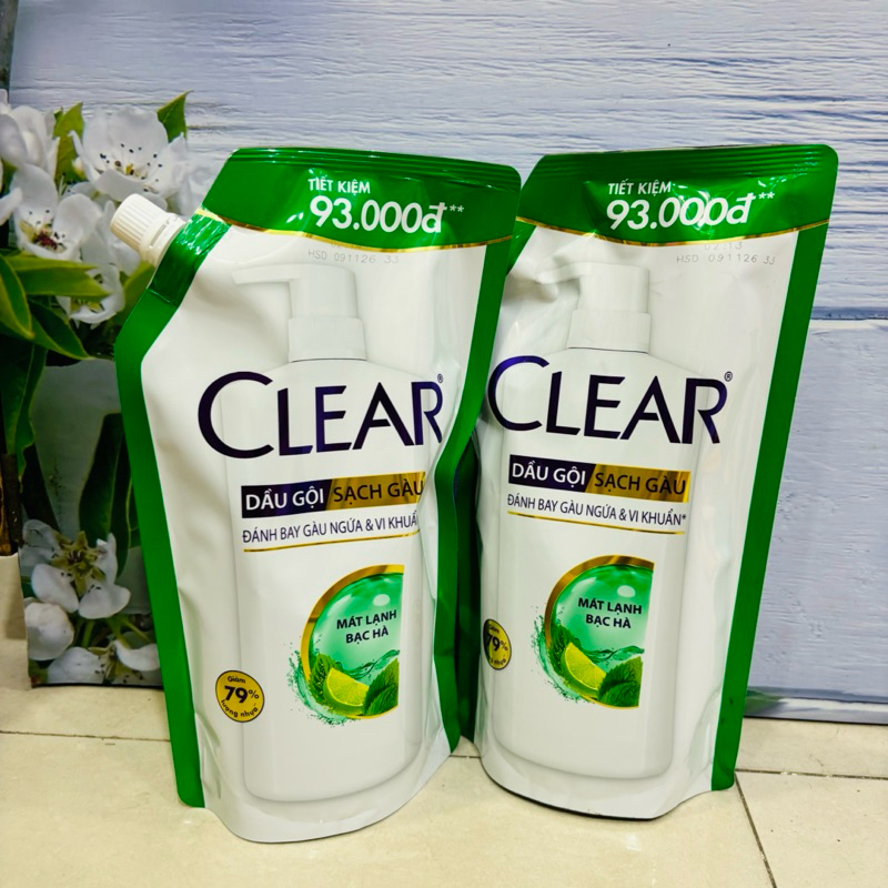 Dầu Gội CLEAR Bạc Hà Dạng Túi 630g