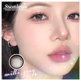 Milli Gray - Lens Có Cận Kính Áp Tròng  Giãn Ít Đã Kèm Khay
