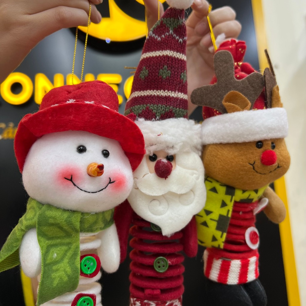 Gấu bông noel đội mũ quà tặng noel