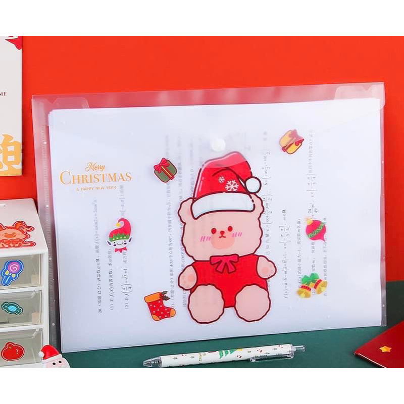 Clearbag Noel đựng tài liệu, quà tặng Giáng sinh giá rẻ