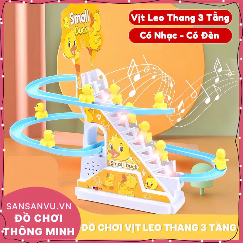 Đồ Chơi Cầu Trượt Vịt Vàng Leo Thang, vịt leo thang Phát Nhạc Cực Vui Tai Cho Bé Yêu