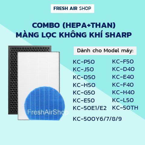 Màng Lọc Không Khí Sharp KC-P50-W, KC-J50, D50, H50, E50, F50, G50, 50TH, E40, F40, D40, H40, 500Y, màng lọc hepa sharp