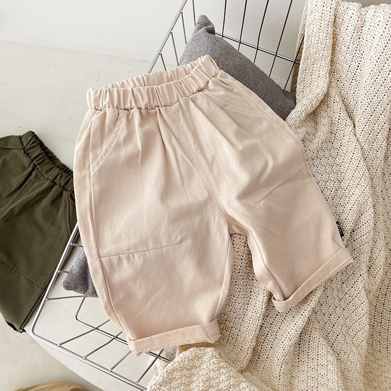 TE498- Quần dài kaki mềm mịn giả túi siêu xinh, cạp chun co giãn thoải mái cho bé trai bé gái từ 8-17kg