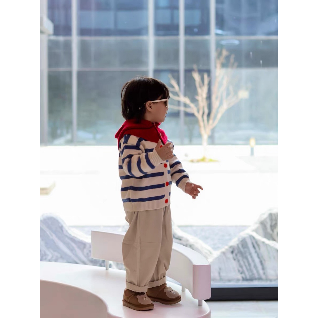 TE498- Quần dài kaki mềm mịn giả túi siêu xinh, cạp chun co giãn thoải mái cho bé trai bé gái từ 8-17kg