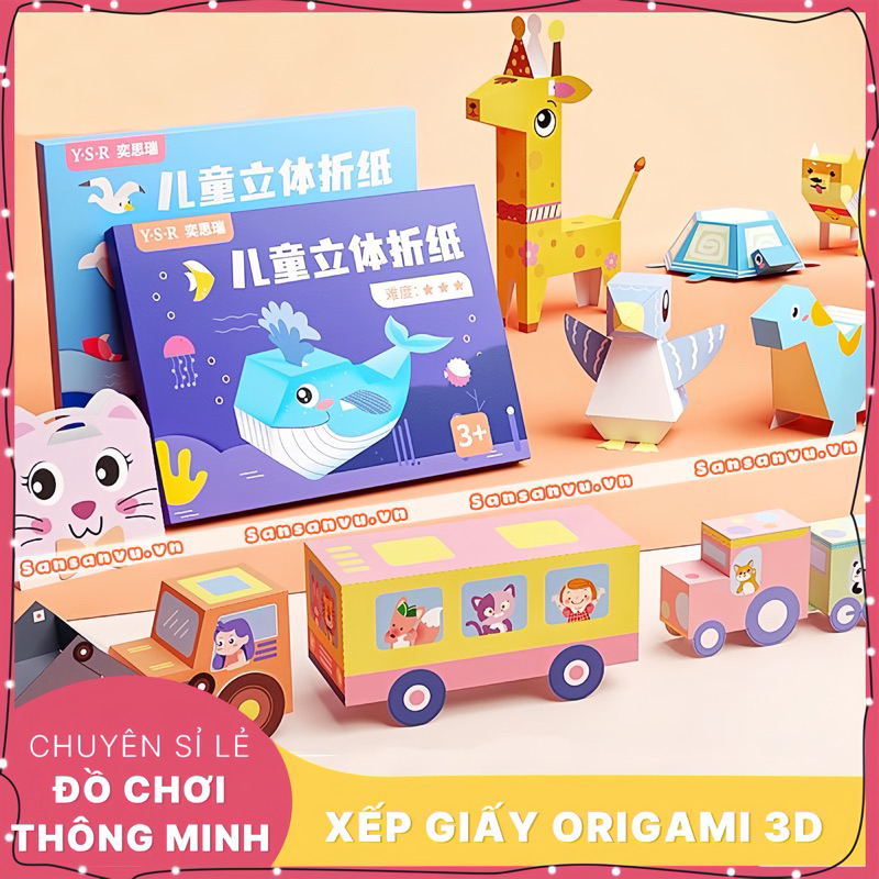 Đồ chơi gấp giấy 3D - Xếp giấy nghệ thuật Origami 3D cho bé vui chơi và phát triển khả năng sáng tạo và khéo léo"