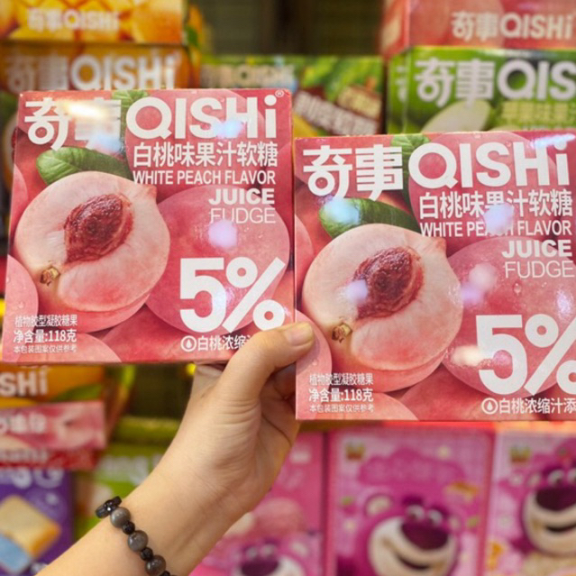 Kẹo Dẻo Trái Cây QISHi 9 Vị Trái Cây Nhiệt Đới Thơm Ngon 108-118g Ăn Vặt Tiểu Muội