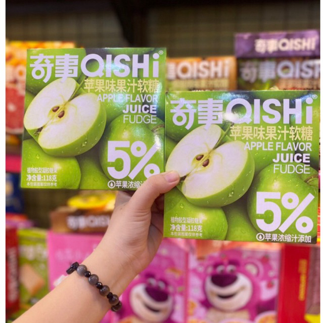 Kẹo Dẻo Trái Cây QISHi 9 Vị Trái Cây Nhiệt Đới Thơm Ngon 108-118g Ăn Vặt Tiểu Muội