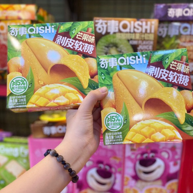 Kẹo Dẻo Trái Cây QISHi 9 Vị Trái Cây Nhiệt Đới Thơm Ngon 108-118g Ăn Vặt Tiểu Muội