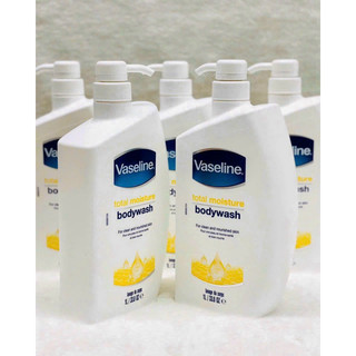 Sữa Tắm Dưỡng Ẩm Trắng Da Vaseline 1L Total Moisture Body Wash Làm Sạch Dưỡng Ẩm Sâu Giúp Da Mịn Màng Trắng Sáng