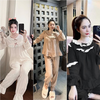 Sét đồ bộ pijama kiểu dáng tiểu thưu chất lụa đũi lạnh siêu mát