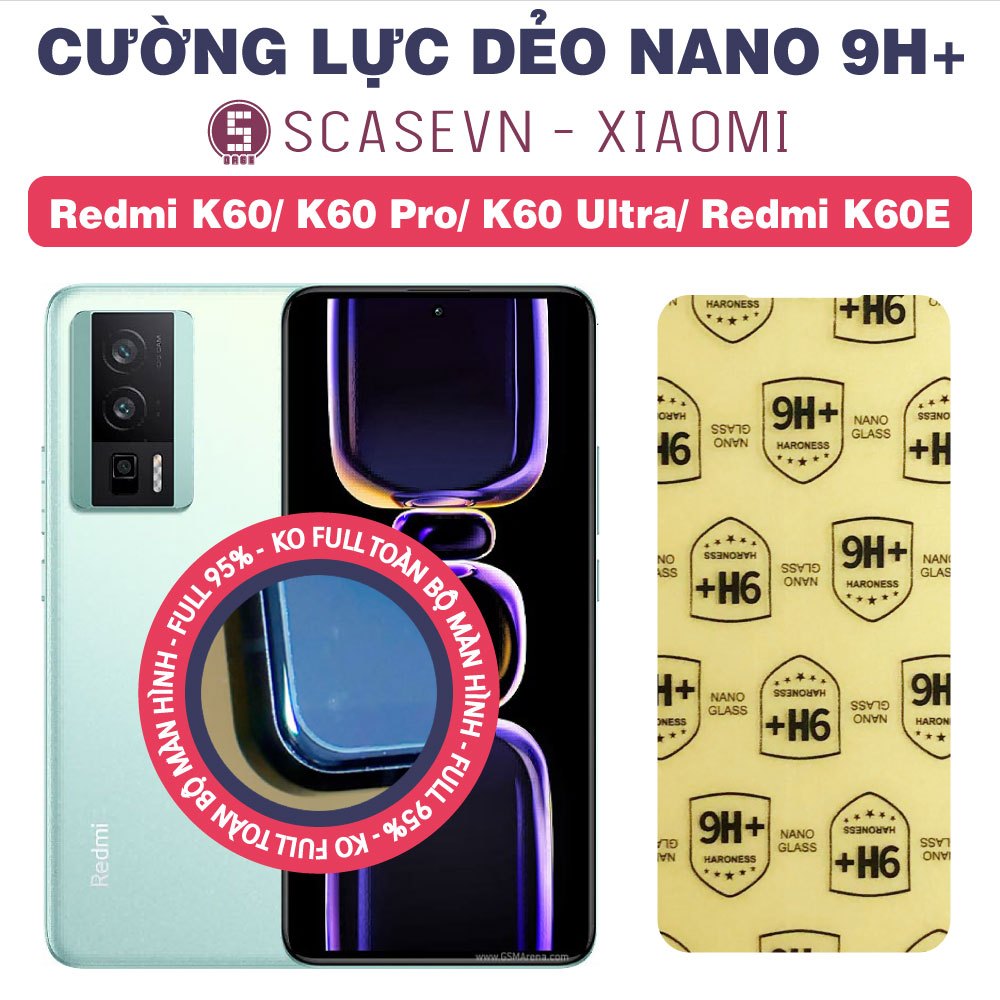 Cường Lực Dẻo Nano Trong Suốt Cho Xiaomi Redmi K60/ K60 Pro/ K60 Ultra/ Redmi K60E