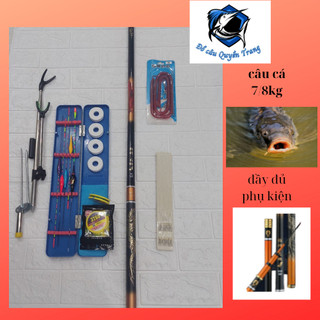 Bộ combo cần câu đài Đế Vương Chư Hầu 6H tải cá 6/7kg,cần câu tay đế vương chư hầu 6h đầy đủ phụ kiện