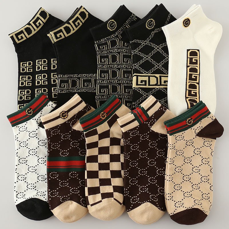 Combo 5 đôi tất nam hoàng gia. set 5 vớ nam cổ ngắn họa tiết sang chảnh thấm hút mồ hôi