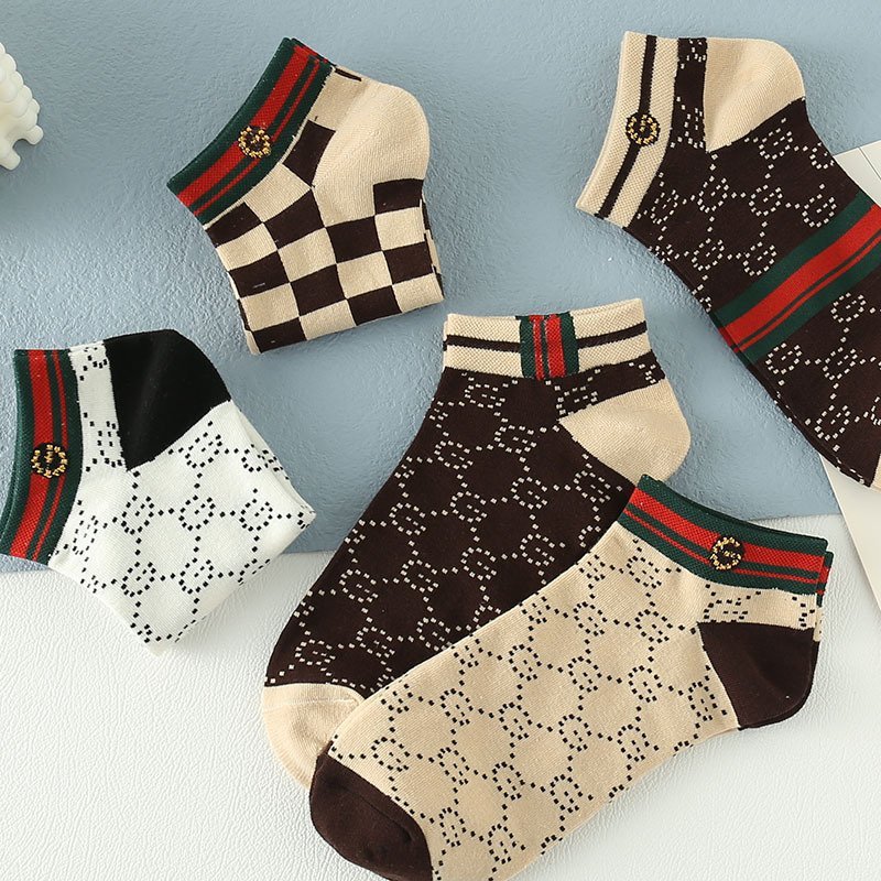 Combo 5 đôi tất nam hoàng gia. set 5 vớ nam cổ ngắn họa tiết sang chảnh thấm hút mồ hôi