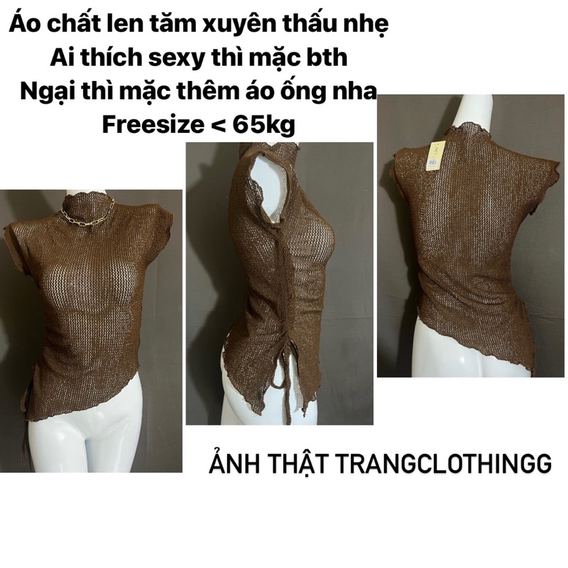 Áo crotop len tăm,Áo crotop vạt chéo , Áo Cộc Tay Vạt Chéo thun gân dày dặn phong cách hàn quốc