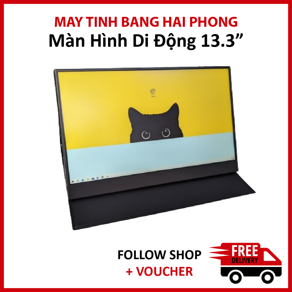 Màn hình di động 13.3 inch tấm nền IPS Full HD kết nối điện thoại, laptop kèm bao da